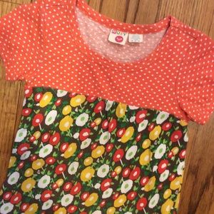 Roxy Girls A-line knit t-shirt tee top Medium M